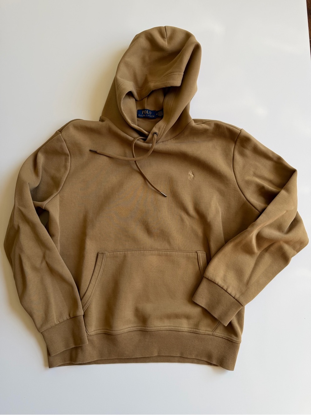 Polo Ralph Lauren Tech Hoodie Khaki Neutral Preppy Womens M